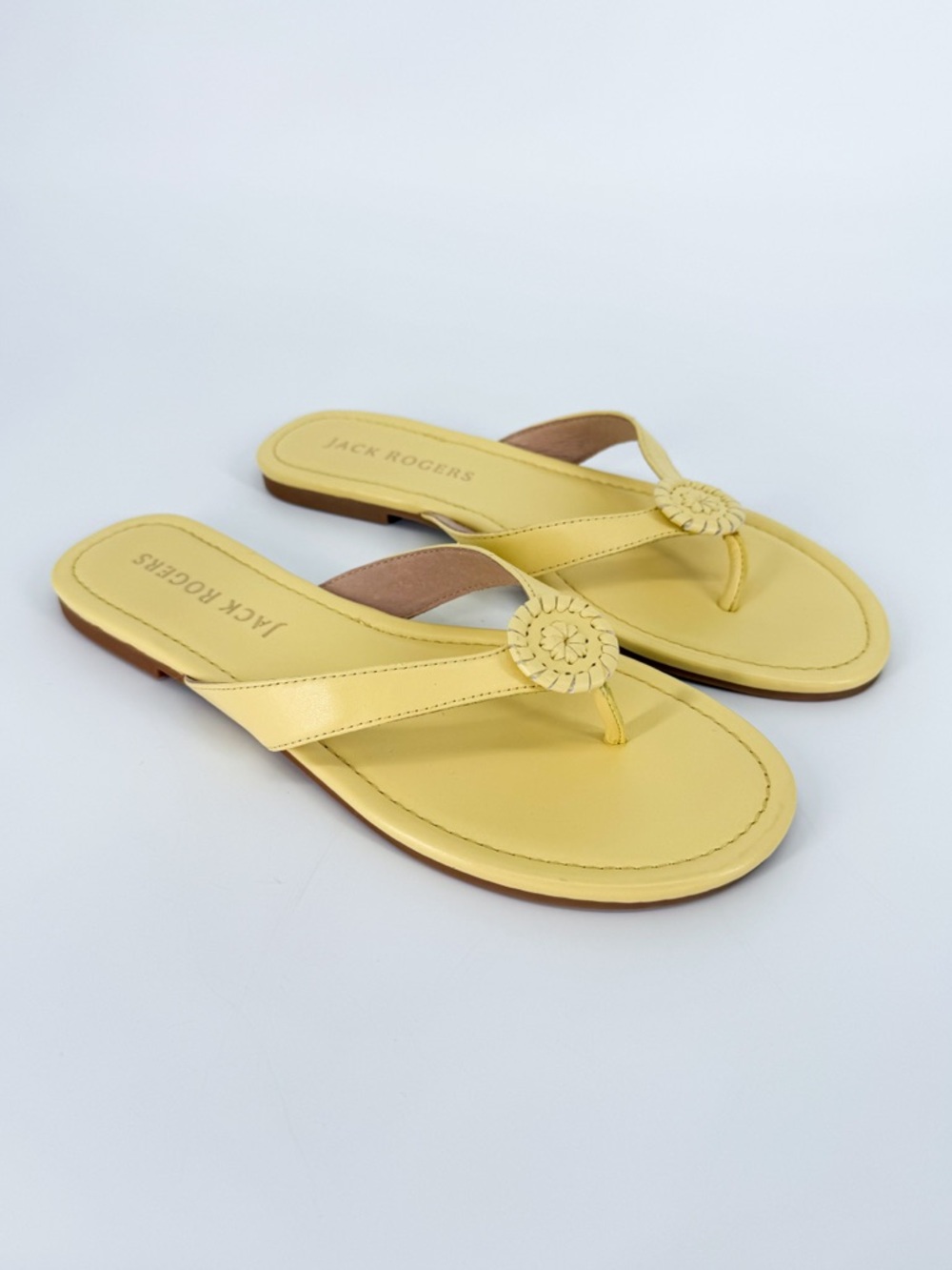 Jack Rogers Roxy Flip Flop in Pastel Yellow Size 10